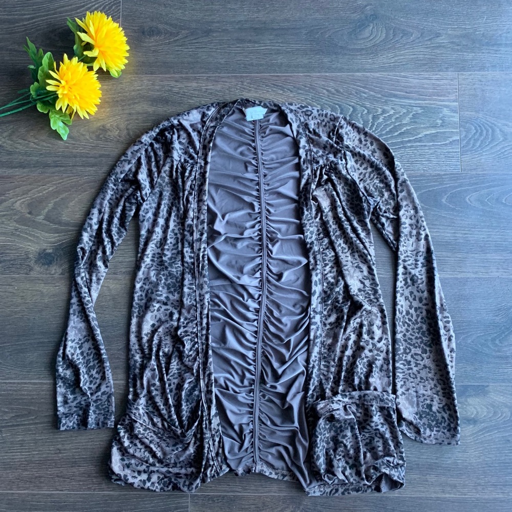 Animal print cardigan